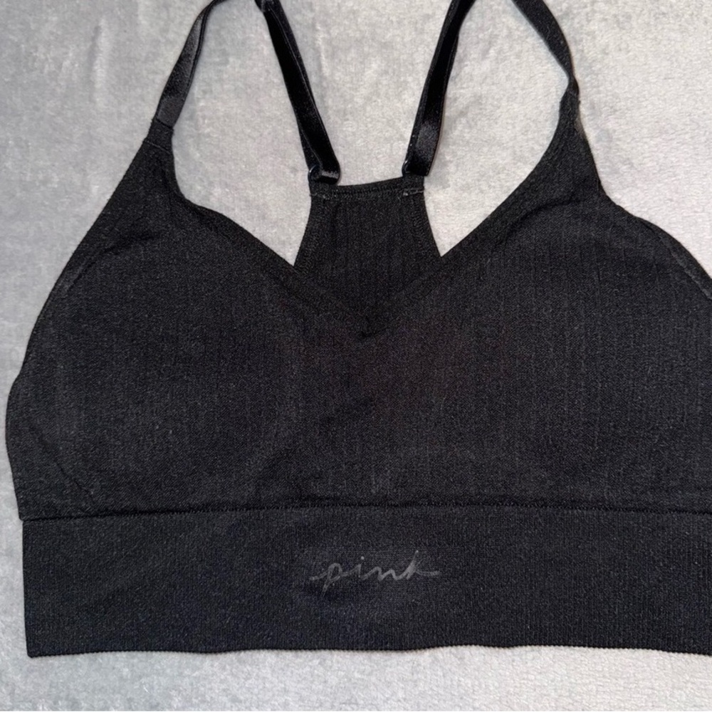 PINK Victoria's Secret Charcoal Sports Bra